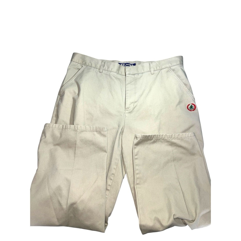 French‎ Toast Men's Khaki Pants Size 40x30 Embroidered Logo Nice